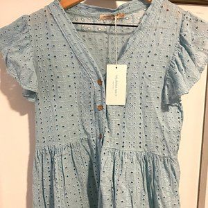 Valentina Short Sleeve, Flare Blouse, Size M - NEW WITH TAGS!